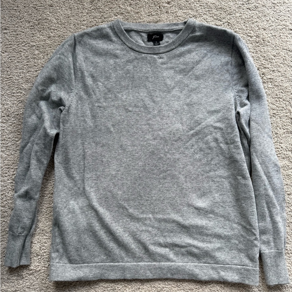 J. Crew 100% Cotton Gray Sweater Size S